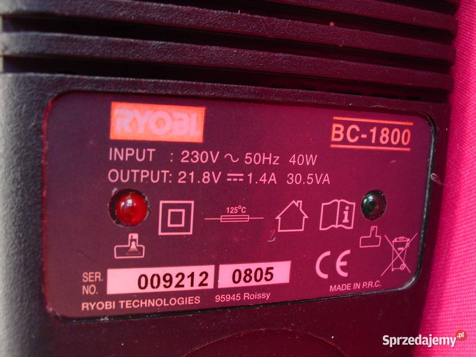 Ładowarka RYOBI BC 1800 Bielawa