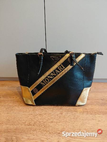 Torebka damska MONNARI czarnozłota elegancka mazowieckie
