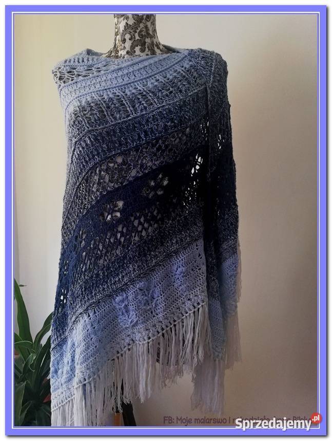 Chusta Ombre rękodzieło na szydełku NOWA świętokrzyskie Skarżysko-Kamienna