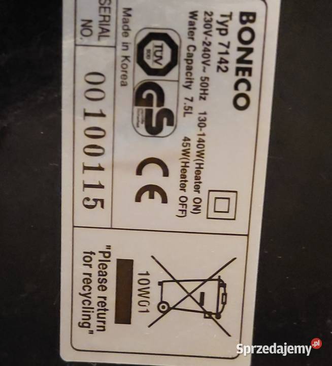 Nawilżacz powietrza Boneco 7142 Kielce