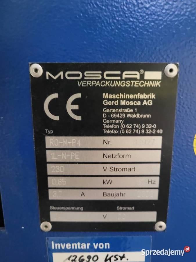 MOSCA strapping system wiązarka automatyczna