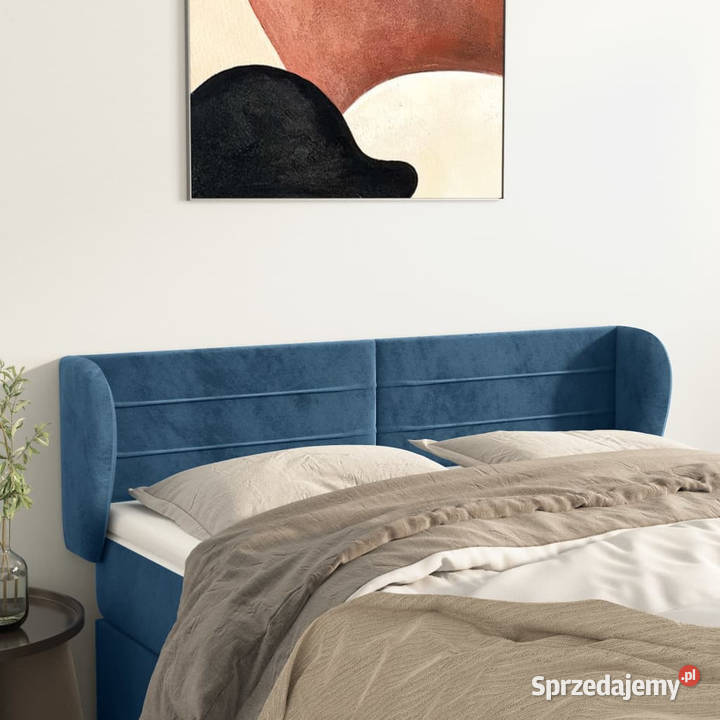 Zagłówek uszak ciemnoniebieski 147x23x7888 sprzedam
