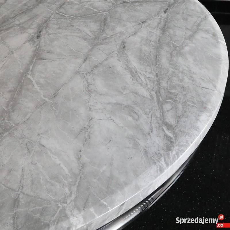 Stół glamour Dallas okrągły blat marmur stolik Warszawa sprzedam