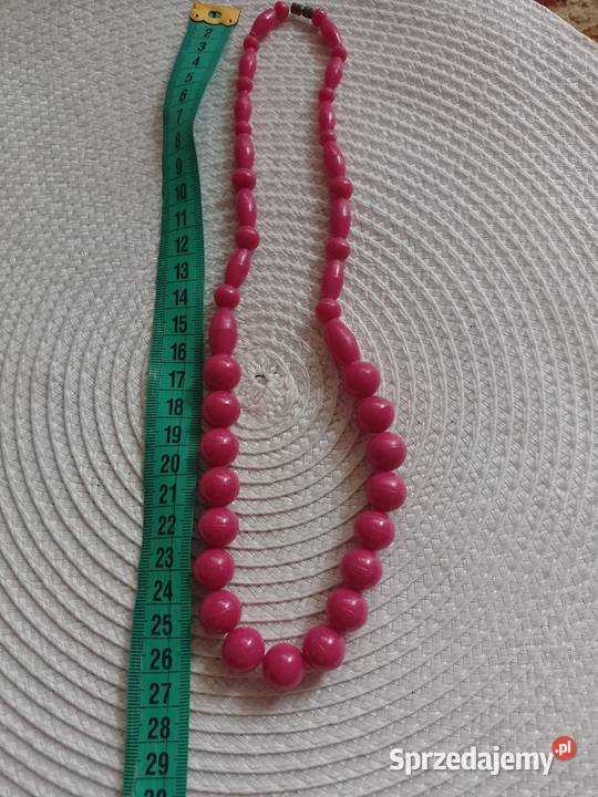 Różowe korale z Londynu naszyjnik wisiorek Top Kraków