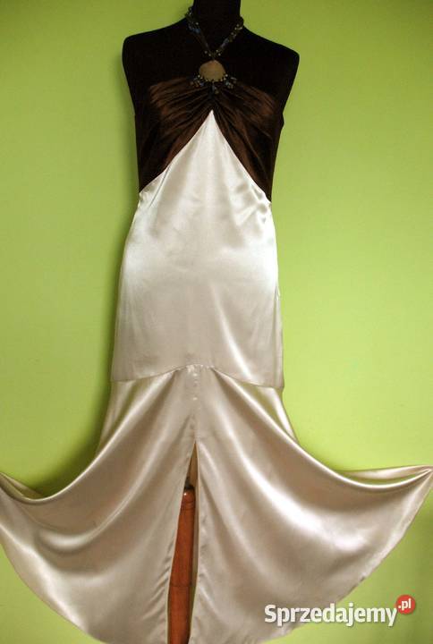 Sukienka satyna 40 L biust 90 Maxi