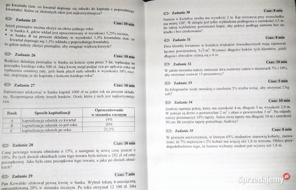 Matematyka Matura 2002 Iwona KruszewskaStoły Kultura i Rozrywka Chełm sprzedam