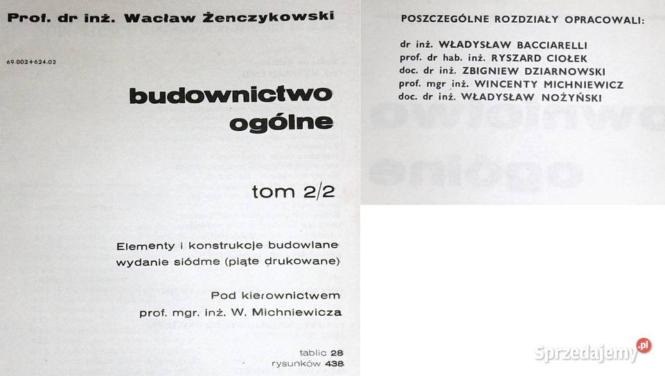 Budownictwo ogólne Tom 22 Wacław Żenczykowski