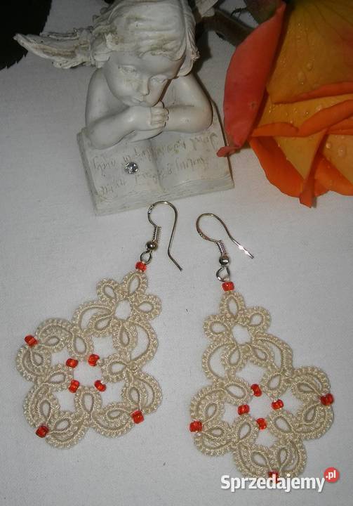 Kolczyki frywolitkowe