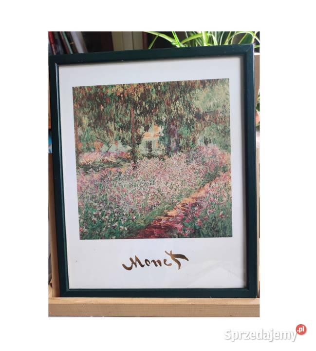 Obraz rysunek widok Monet oprawa rama Ogród Kielce sprzedam