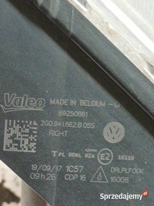 HALOGEN DRL PRAWY 2G0941662B VW Volkswagen Polo osobowe