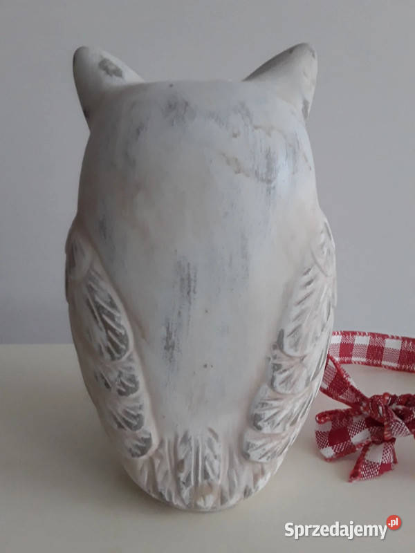 Ceramiczna sowa z kokardą Warszawa