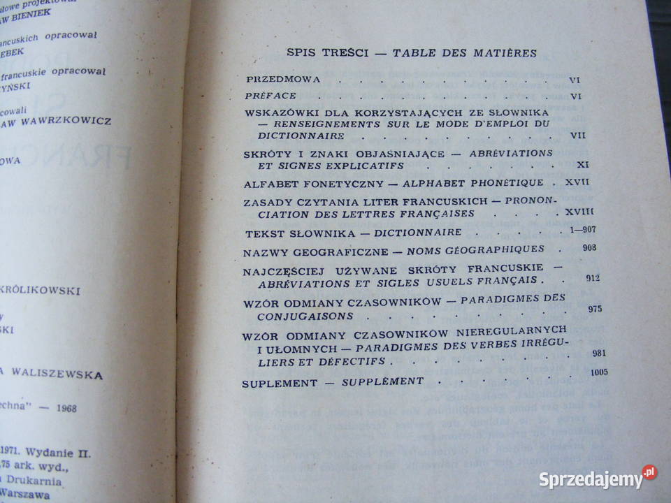 Podręczny słownik polsko francuski francusko twarda Oborniki Śląskie