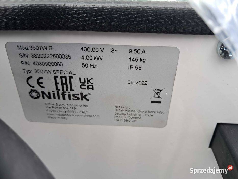 Odkurzacz przemysłowy NILFISK 3507W R CFM 320 Sułów