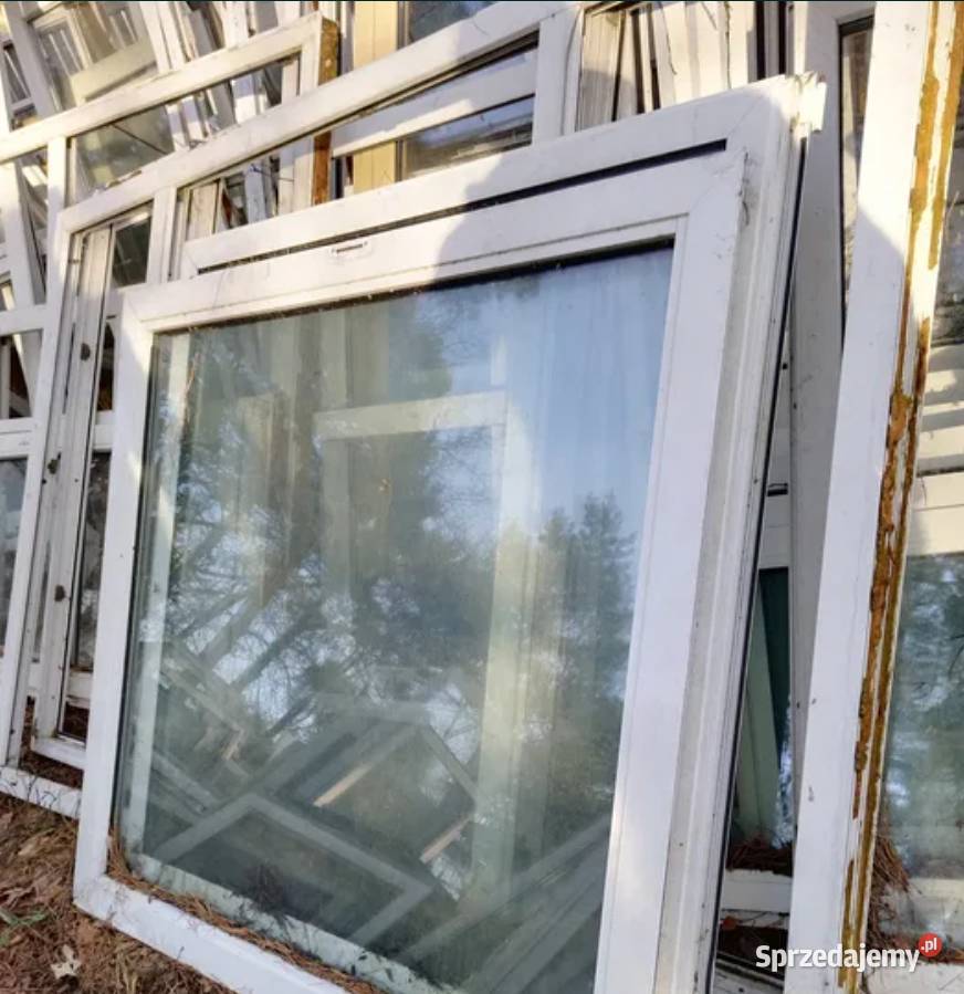 witryna aluminiowa 145 x 138 zewnetrzna mam do Okna ścienne Warszawa