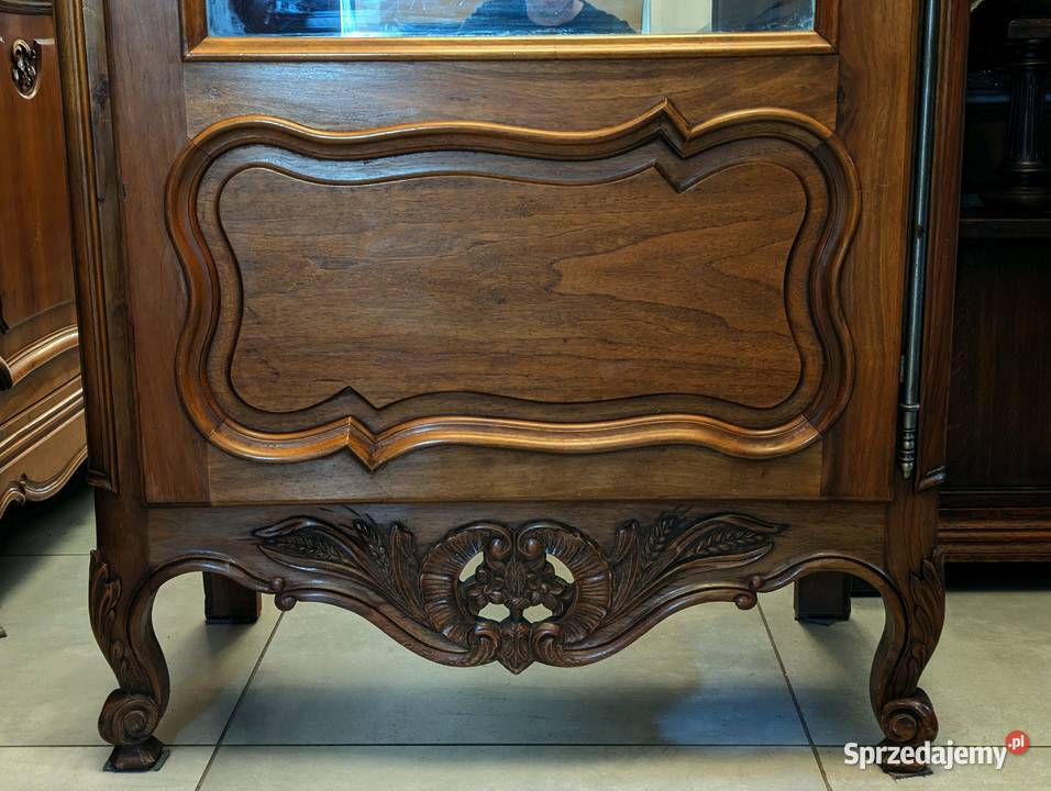 Wspaniała witrynaserwantka ludwikowska ciemny Dąbrowa Górnicza