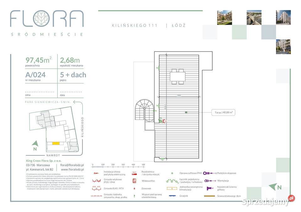 Penthouse 4 pokoje 97 m taras na dachu 41 m sieć
