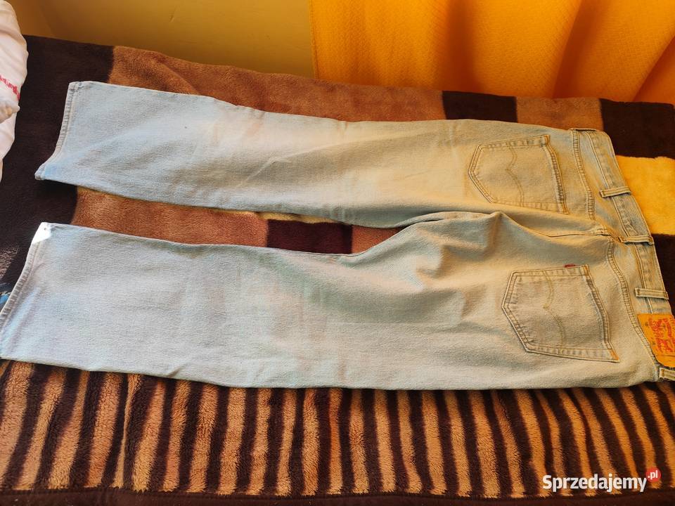 Spodnie Levis 501 jasno niebieskie W38 L30 stan Odzież i bielizna męska Szadek