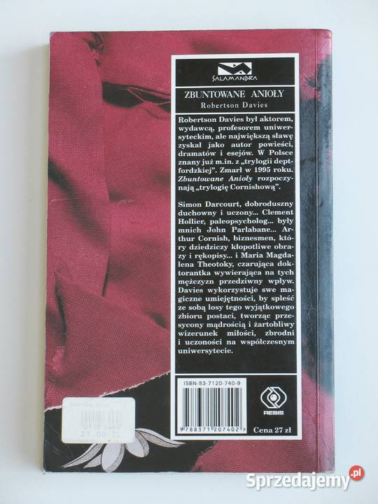 Zbuntowane Anioły Robertson Davies Kraków