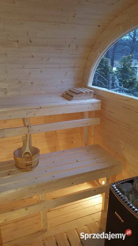 Sauna Owalna Ogrodowa Wyposażona Sauna Beczka