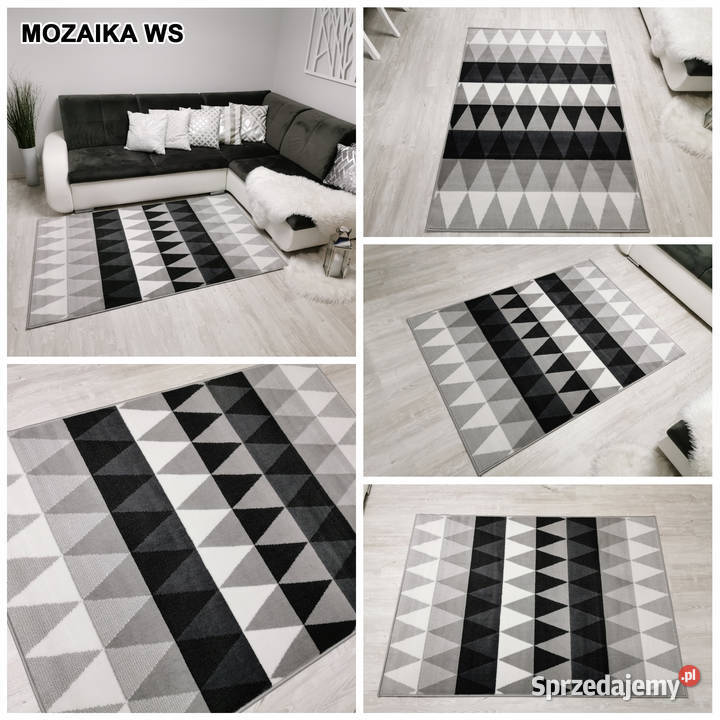 DYWAN 140X200 IDEA MOZAIKA SZARA GĘSTY WŁOS 2m Białystok