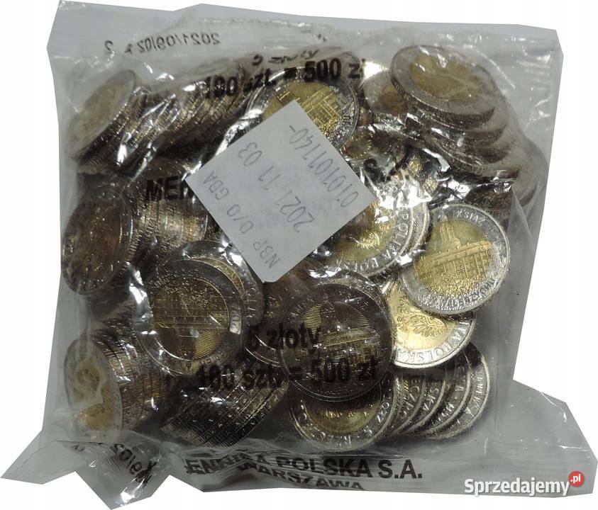 ORYGINALNY WOREK MENNICZY 100x 5 ZŁOTYCH 2024 Warszawa