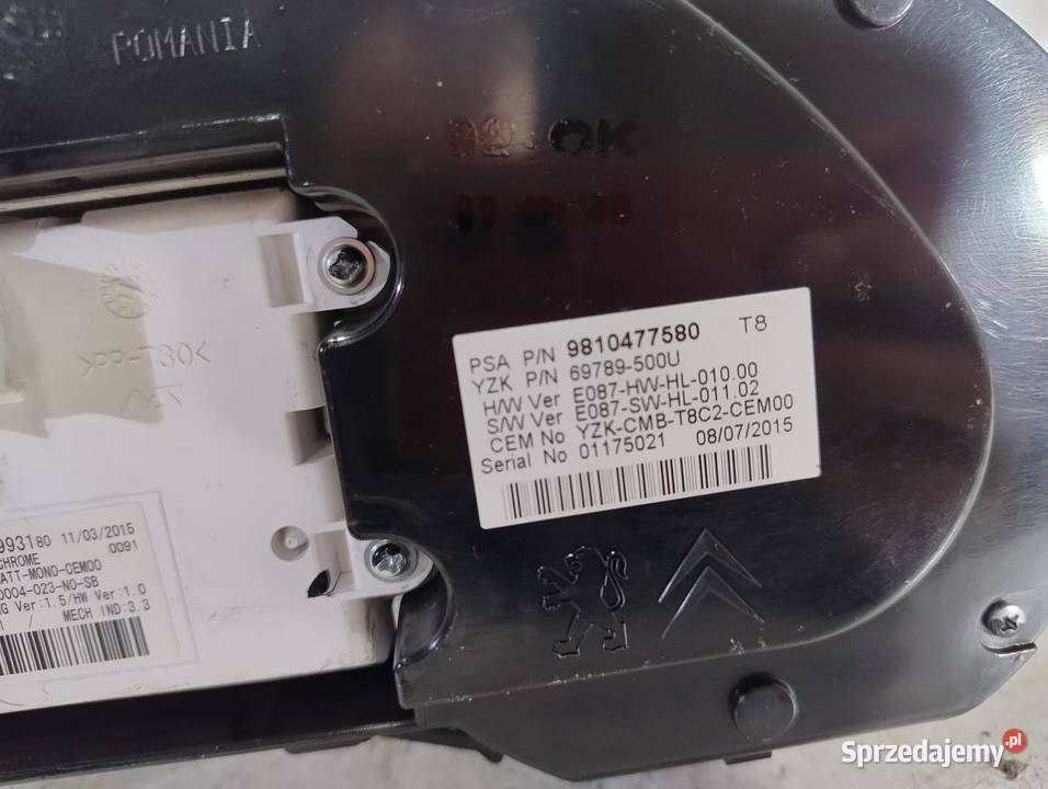 LICZNIK PEUGEOT 5008 I LIFT 9810477580 wielkopolskie