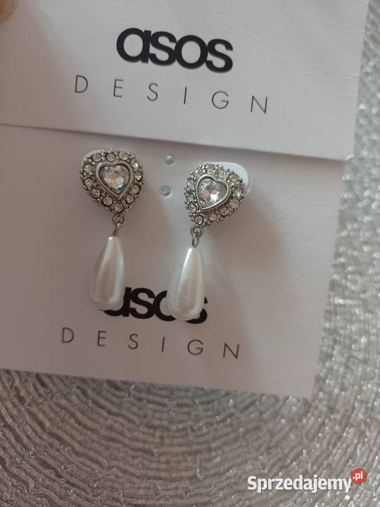 ASOS Bogato zdobione kolczyki ślubne z Londynu Kraków sprzedam
