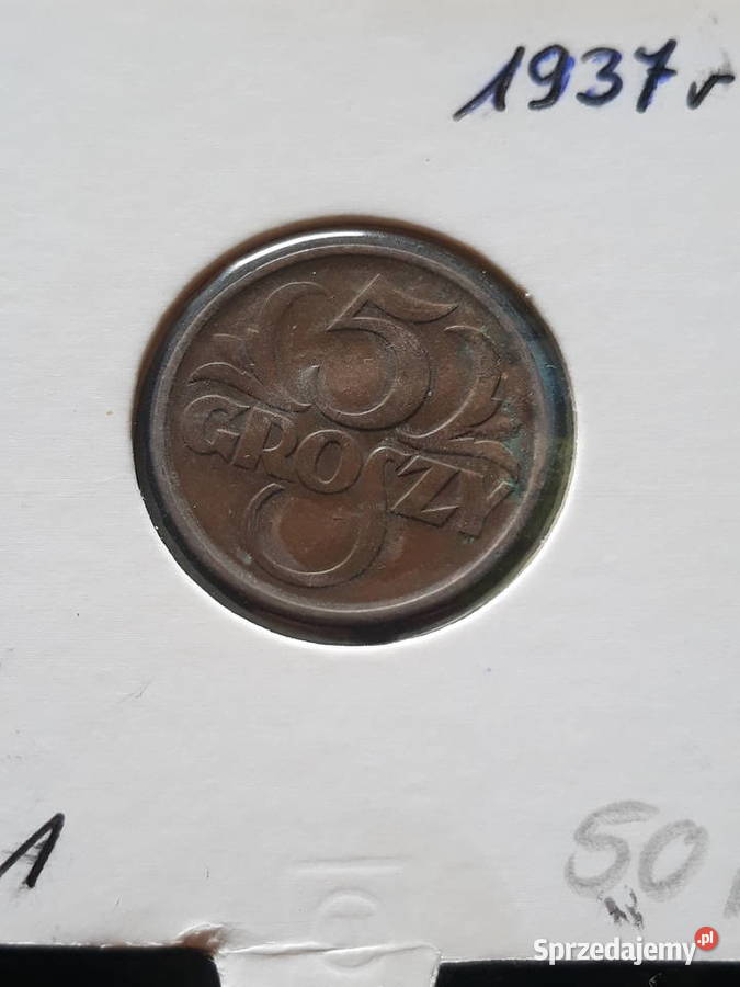 5 Groszy 1937 r 1 Super Konin