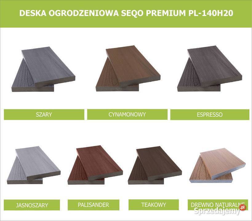DESKA OGRODZENIOWA SEQO PREMIUM 140H20 249m