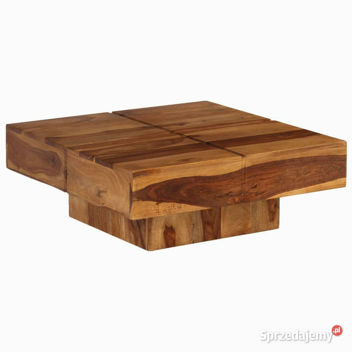 Stolik kawowy 80x80x30 lite drewno akacjowe mazowieckie Warszawa