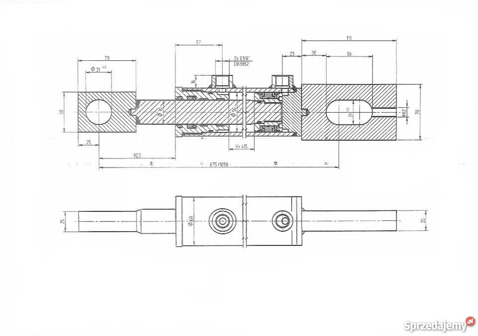 Siłownik HYDRAULICZNY cylinder TŁOK SKOK 415 kujawsko-pomorskie Solec Kujawski