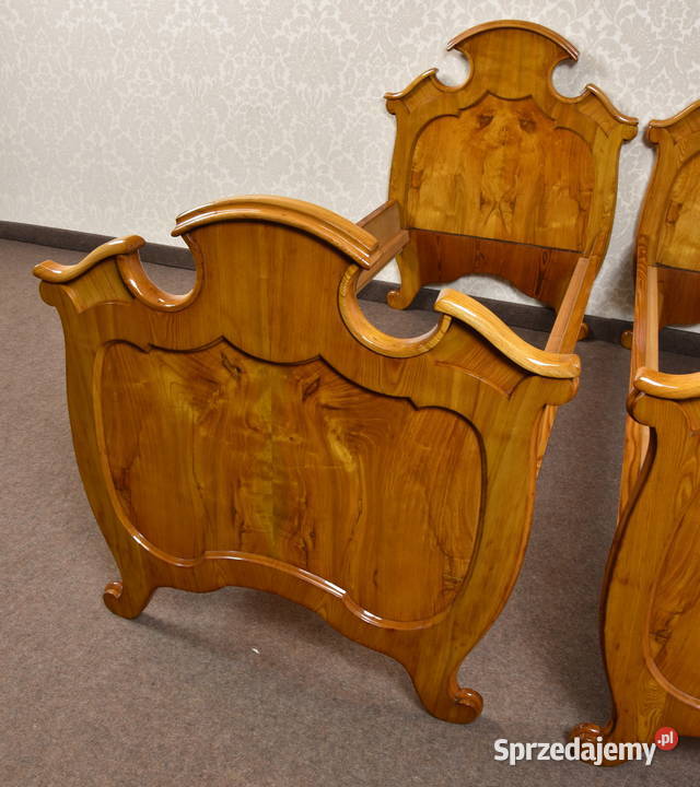 Łóżko szafka nocna biedermeier Ludwik Filip