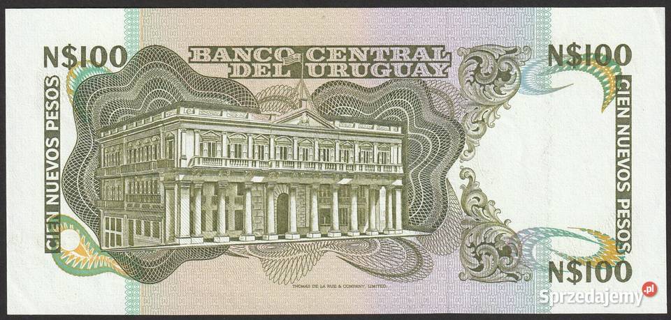 URUGWAJ 100 PESOS 1987 STAN BANKOWY UNC