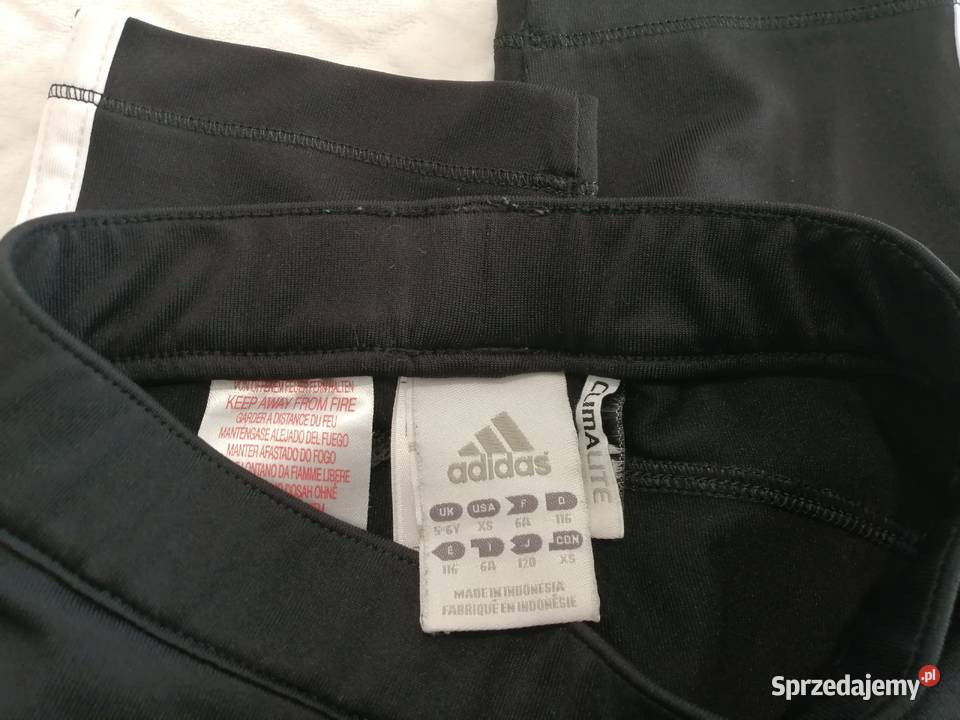 Spodnie dresowe czarne 116 Adidas climalite Spodnie śląskie Czeladź