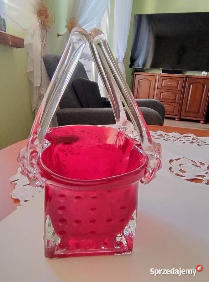 Czerwonorubinowe szkło artystyczne Żory