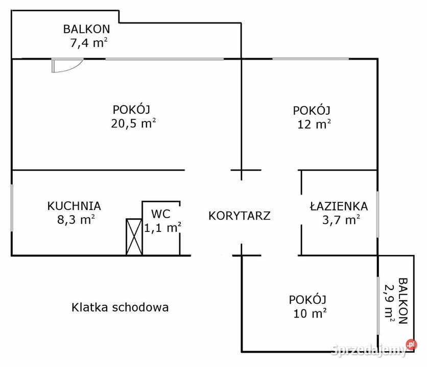 3 pokojowe mieszkanie Kraków Bieżanów Telimeny oddzielna kuchnia