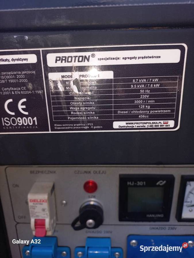Agregat prądotwórczy Proton 1 Jastrzębia