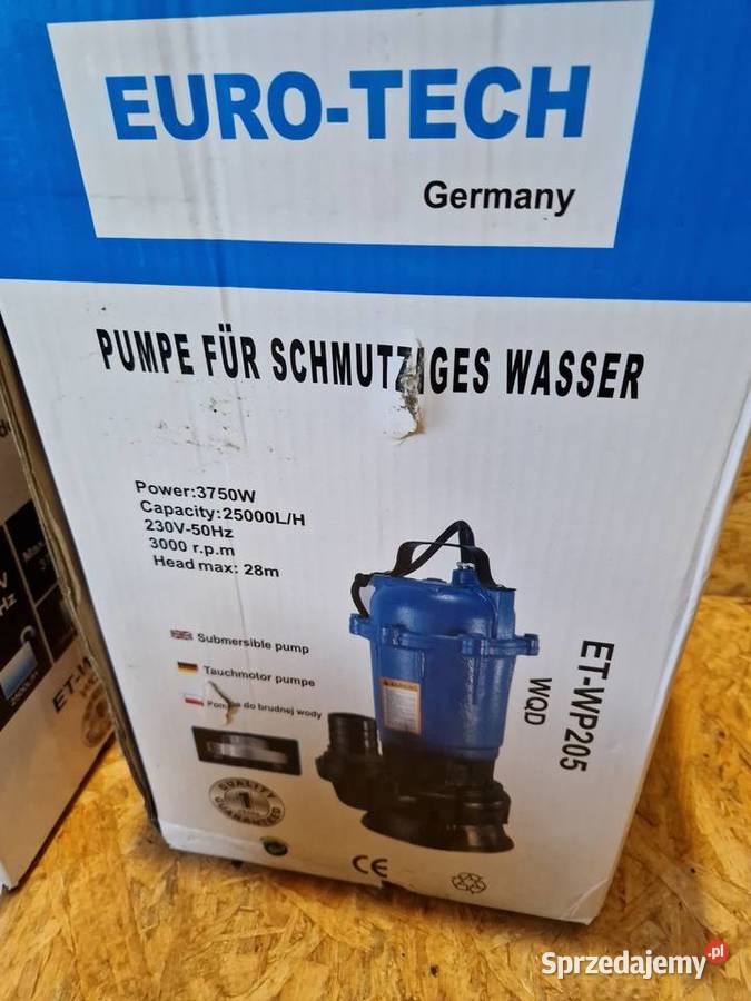 Pompa powierzchniowa Eurotech Germany 3750 wat Głogowa