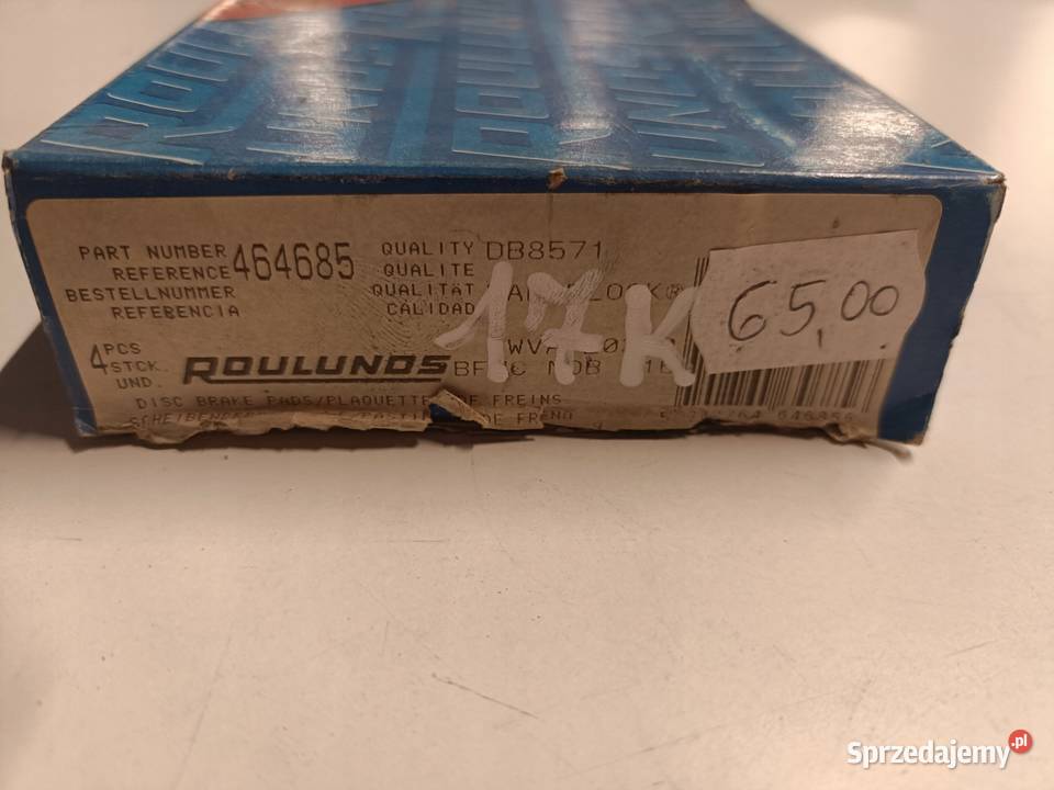 KLOCKI HAMULCOWE Renault R5 R12 R18 PRZEDNIE Rudka