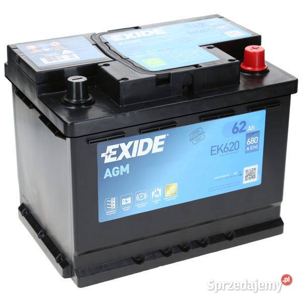 Akumulator Exide AGM 12V 62Ah 680A P L2 EK620 Jelcz-Laskowice