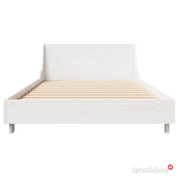 Rama łóżka bez materaca biała lite drewno 78cm mazowieckie Warszawa