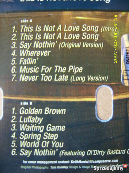 Rapkaseta OMARTHIS IS NOT A LOVE SONG kaseta sprzedam