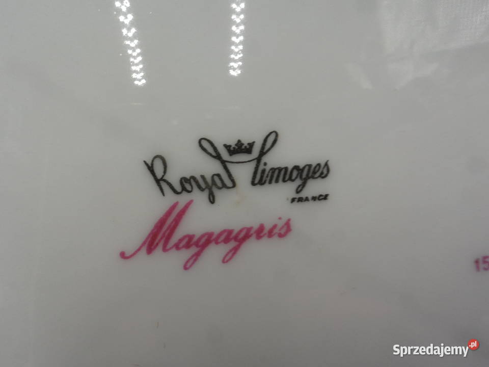 Porcelanowy talerz Royal Limoges Magagris Porcelana i szkło