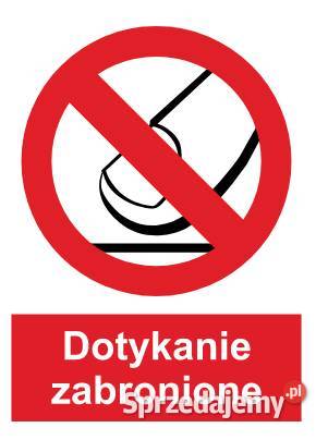 Naklejka BHP Dotykanie zabronione GC050 Kamionna