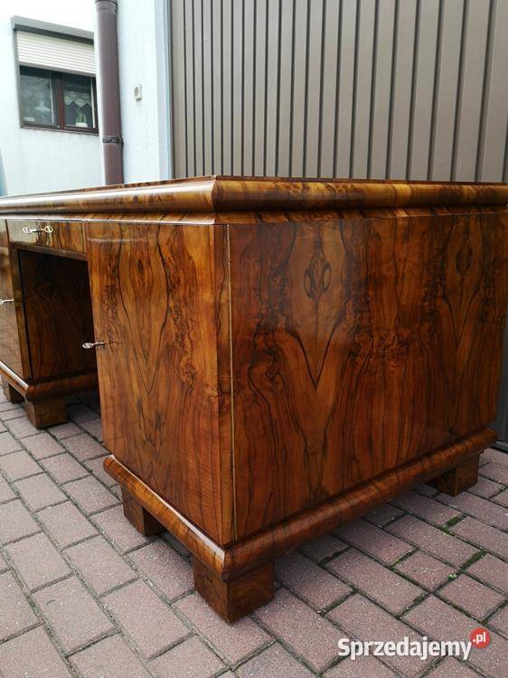 Biurko ARTDECO Orzech Politura Stare Antyk Antyki, Sztuka, Kolekcje Swarzędz