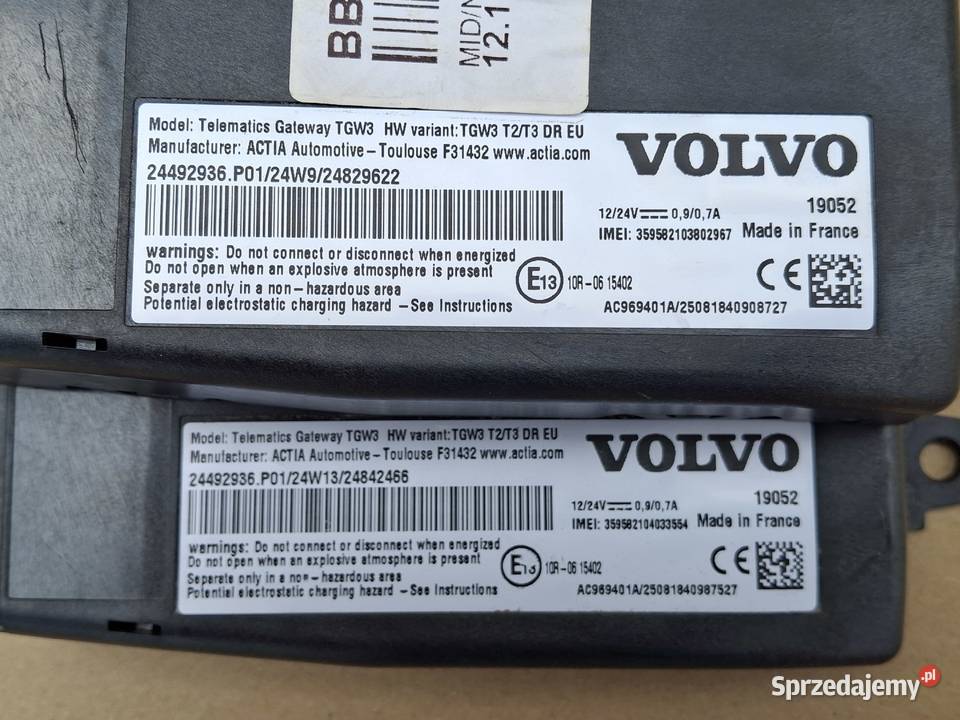 VOLVO FH4 FH5 MODUŁ STEROWNIK TELEMATICS TGW3 ciężarowe lubuskie Bieleń