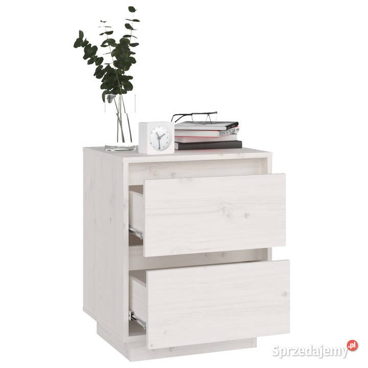 Szafka nocna biała 40x35x50 lite drewno sosnowe Warszawa