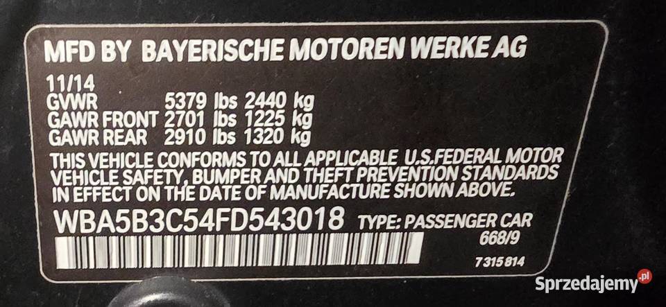 BMW 535i f10 Seria 5 sprzedam