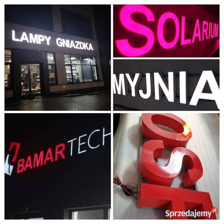 Litery LED podświetlane reklama 3D Rawicz