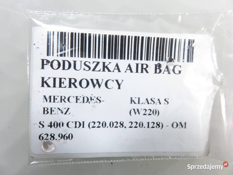 PODUSZKA KIEROWCY MERCEDES W220 2204602598 osobowe